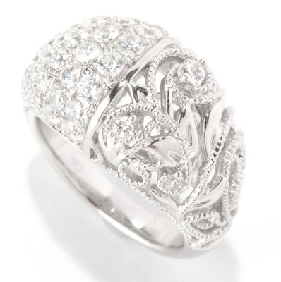 129-301 - Chad Allison&trade; for Brilliante&reg; Platinum Embraced&trade; 1.75 DEW Milgrain Filigree Ring