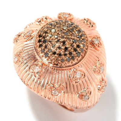 SS/RVPAVE BLACK DIAMOND WITH DIAMOND ACCENT RING