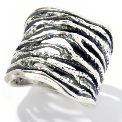 SS TEXTURED DESIGN RING