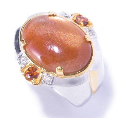 MEN'S - SS/PALL SUNSTONE, MOCHA ZIRCON & WHT SAPH