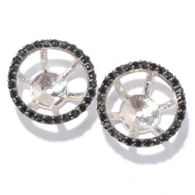 SS BLACK SPINEL EARRING JACKET