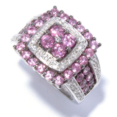 129-406 - NYC II 1.89ctw Pink Spinel & White Zircon Ring 
