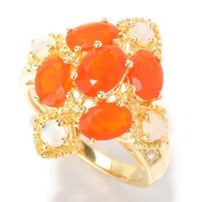 SS/18KV RING FIRE OPAL & AUSTRAILIAN OPAL