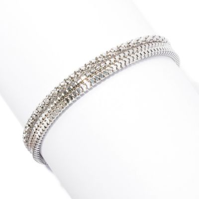 SS/P BRAC SET OF 3 MULTI TEXTURE CHAINS 7.5"