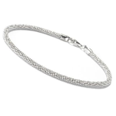 129-516 - Palatino&trade; Platinum Embraced&trade; Diamond Cut Beaded Bracelet 