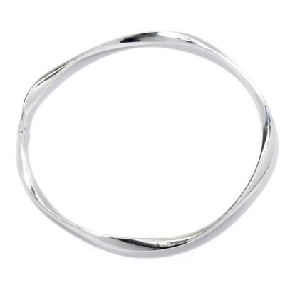 129-537 - Palatino&trade; Platinum Embraced&trade; 8'' High Polished Slide-on Wave Bangle Bracelet 