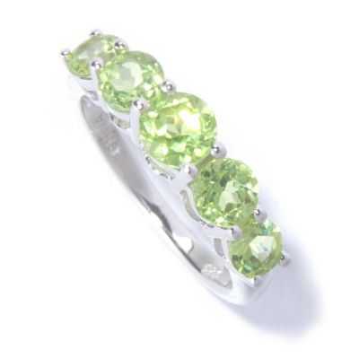 129-585 - Gem Insider Sterling Silver 1.75ctw Graduated Gemstone Five-Stone Ring 