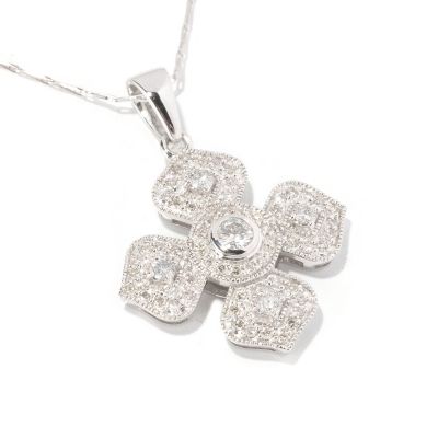 14K WG .9CTW DIAMOND PENDANT