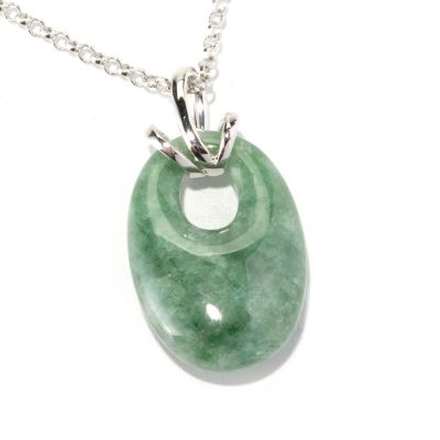 SS OVAL RUSSIAN JADE PEND