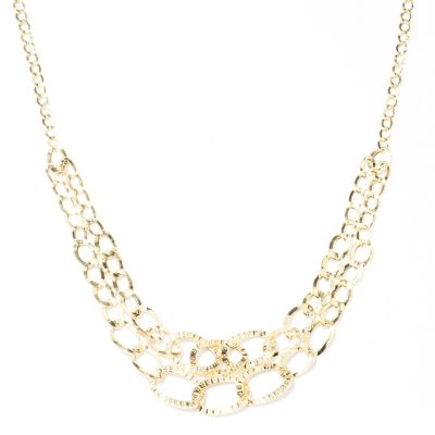 129-646 - Italian Designs with Stefano 14K 18'' Graduated Cascade Necklace