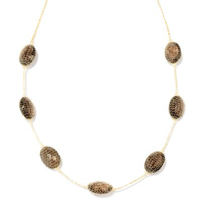 SILK FACETS COLLECTION NECKLACE WITH SMOKEY QUARTZ