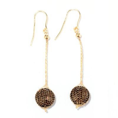 SILK FACETS COLLECTION EARRINGS WITH SMOKEY QUARTZ