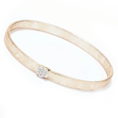STRETCH GOLD HEART BANGLE