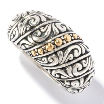 SS/ 18K BALINESE DESIGN RING