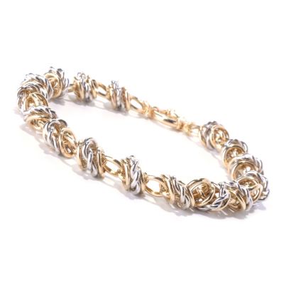 129-697 - Italian Designs with Stefano 14K Gold Two-tone ''Collezione Italia'' Bracelet  