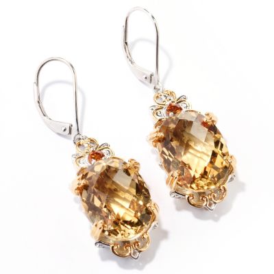 SS/PALL EAR ZAMBIAN CITRINE DROP