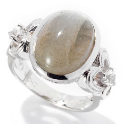 SS LABRADORITE OVAL RING