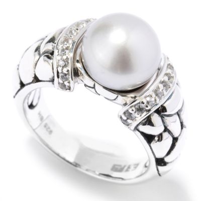 GREY FRESHWATER PEARL RING