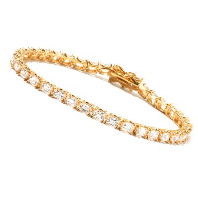 129-777 - TYCOON Rectangle Baguette Tycoon Cut Simulated Diamond Tennis Bracelet