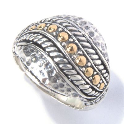 SS 18K WAVE RING