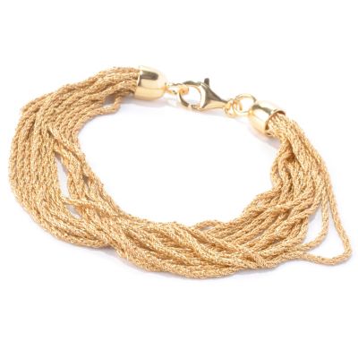 129-854 - Portofino Gold Embraced&trade; 8'' Twisted Chain Multi Strand Bracelet 