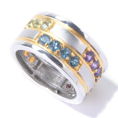129-888 - Men's en Vogue II 2.52ctw Multi Gemstone Eternity Band Ring 