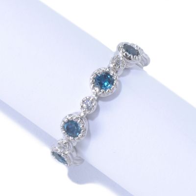 SB SS/PLAT MIMOSA SET GEMSTONE AND BRILL DREAM FIT ETERNITY BAND