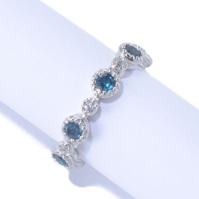 PLATINUM EMBRACED/BLUE TOPAZ