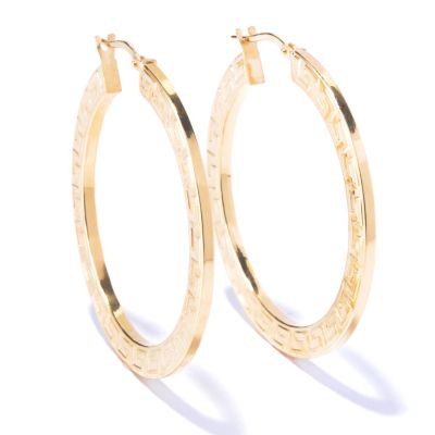 SS/18KGP EAR GREEK KEY HOOP