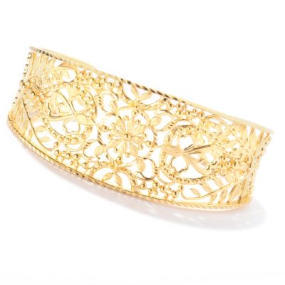SS/18KYGP BRAC FLOWER FILIGREE CUFF