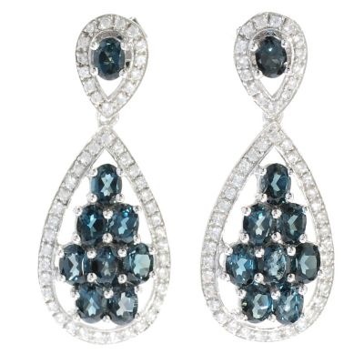SS TEARDROP TOPAZ DROP EARRING