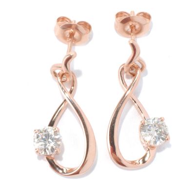 MOI 14K RG ROUND CUT FIGURE EIGHT EARRINGS (5MM)