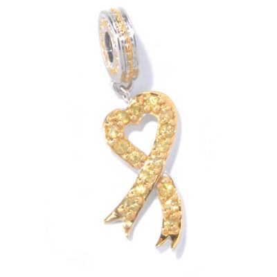 130-114 - Gems en Vogue II Yellow Sapphire Ribbon Drop Charm 