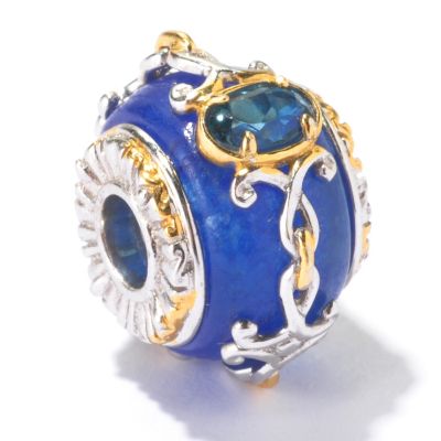 130-118 - Gems en Vogue II Blue Jade & London Blue Topaz Charm 