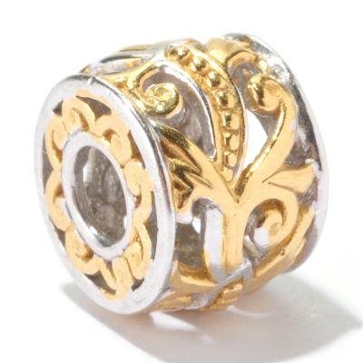 SS/PALL/18KGP CHARM TWO TONE BARREL SHAPED