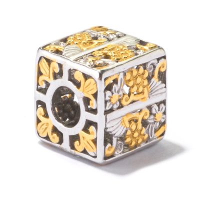 SS/PALL/18KGP CHARM BOX SHAPED