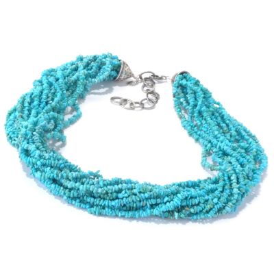 SS 21" MULTI STRAND TURQ NECK