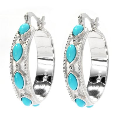 SS MQ SLEEPING B HOOP EARRING