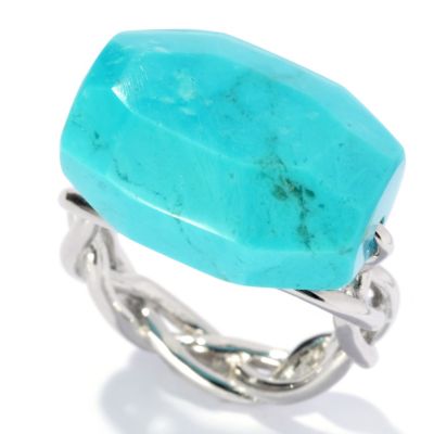 SS KINGMAN FREEFOMR NUGGET RING WITH BRAID SHANK