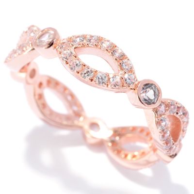 WHITE ZIRCON/ROSE VERMEIL