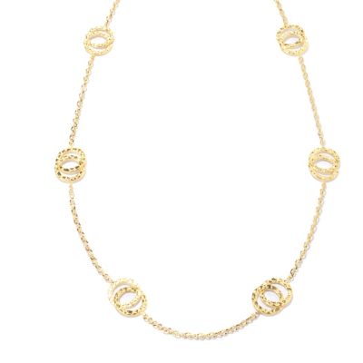 130-261 - Milano Luxe Gold Embraced&trade; 36'' Interlocking Circles Station Necklace 