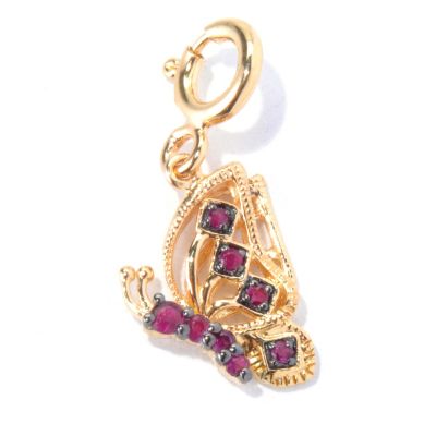 130-286 - NYC II Ruby Butterfly Drop Charm 