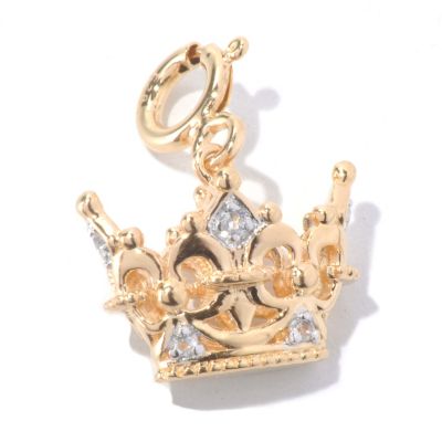 SS/P CHARM WHITE ZIRCON STAR OF DAVID