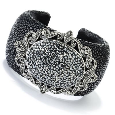 130-306 - Dallas Prince 6.5" Stingray Cuff Bracelet Made w/ Swarovski&reg; Marcasite