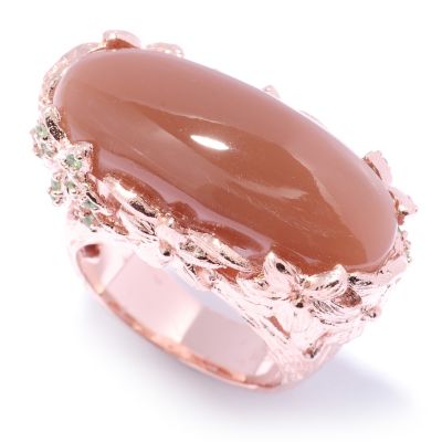 SS/RV EAST WEST RHODOCHROSITE TSAV ACCENT RING