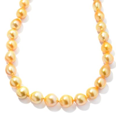 14K YG 9-12mm BAROQUE GOLDEN SOUTH SEA NECKLACE