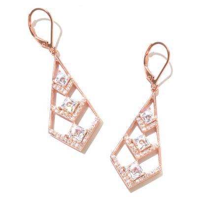 130-465 - TYCOON for Brilliante&reg; 4.06 DEW Tycoon Cut Triple Chevron Dangle Earrings