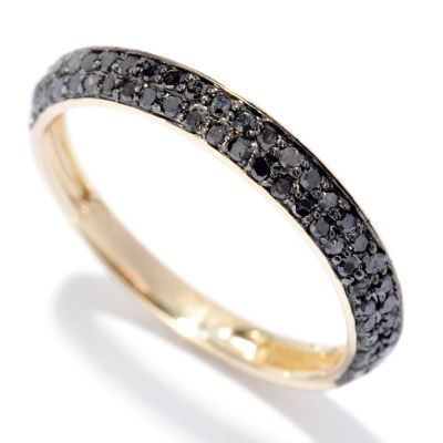 130-558 - Southport Diamonds Sterling Silver & 14K Vermeil 0.25ctw Diamond Bevel Band Ring 