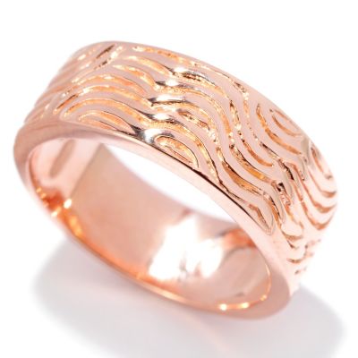 SS/ ROSE VERMEIL BAND RING