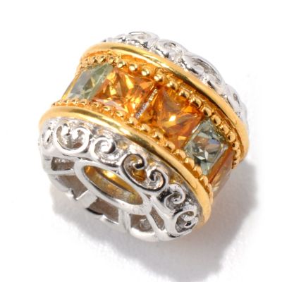 SS/PALL CHARM PRINCESS-CUT MULTI SAPPHIRE
